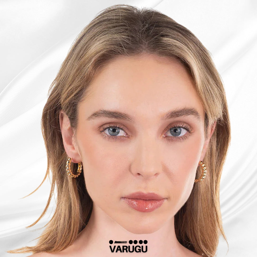 Aretes arracadas diseño trenzado