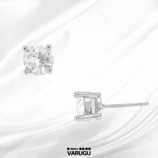 Aretes plata con gema Diamonice