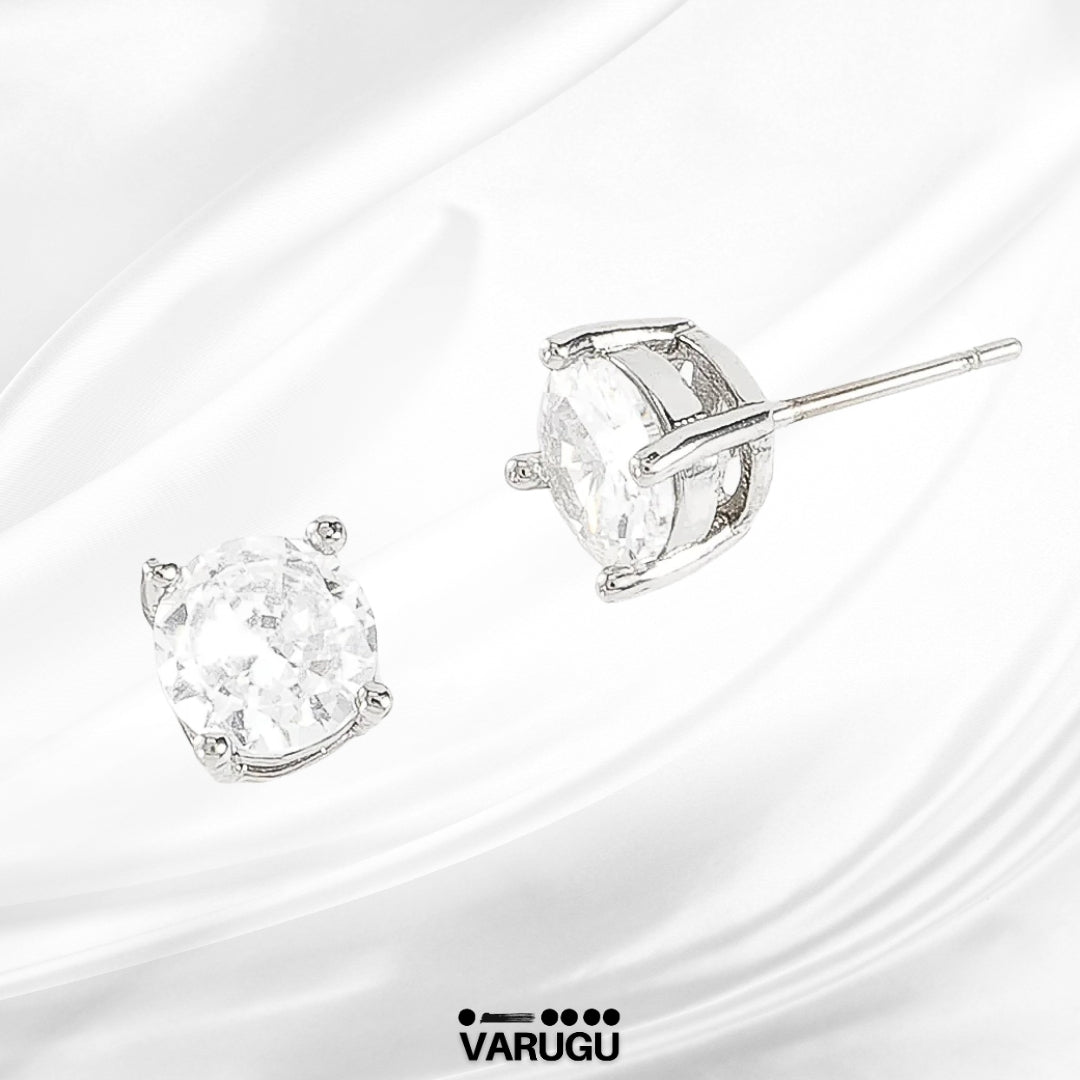 Aretes plata con gema Diamonice