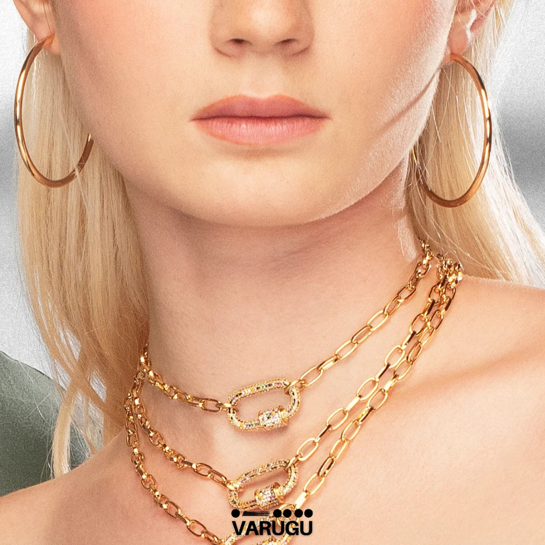 Aretes arracadas grandes baño de oro
