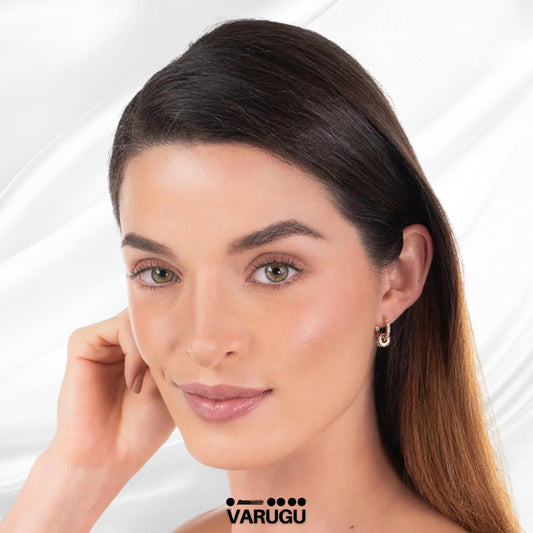 Aretes huggie argollas pequeñas con Diamonice