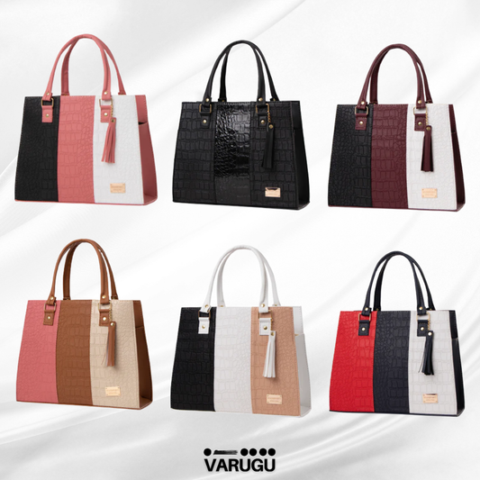 Bolsa grande con líneas multicolor - Varios colores