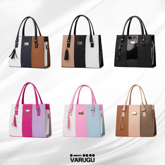 Bolsa grande con rayas - Varios colores