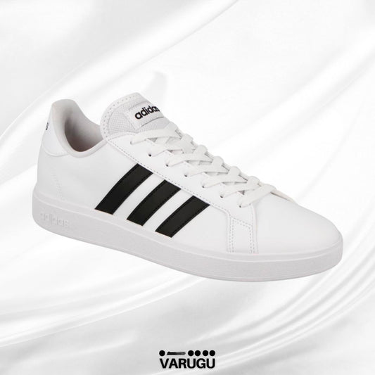 Tenis adidas blancos con franja negra hombre