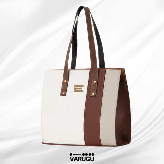 Bolsa grande blanca con café