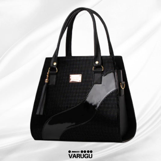 Bolsa negra estilo charol