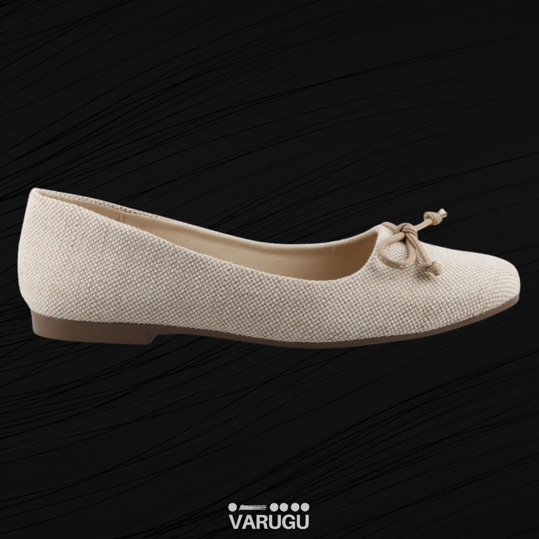Flats con textura y lazo para dama