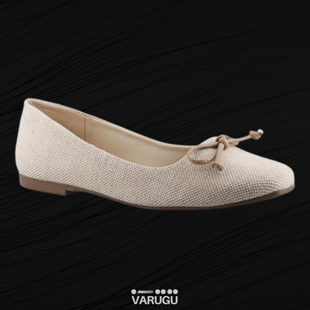 Flats con textura y lazo para dama