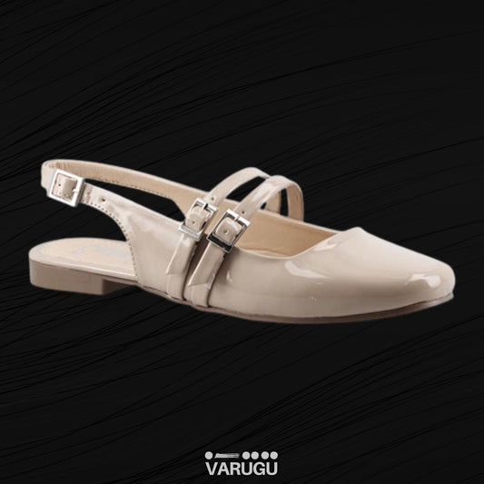 Bailarinas con triple correa color clay