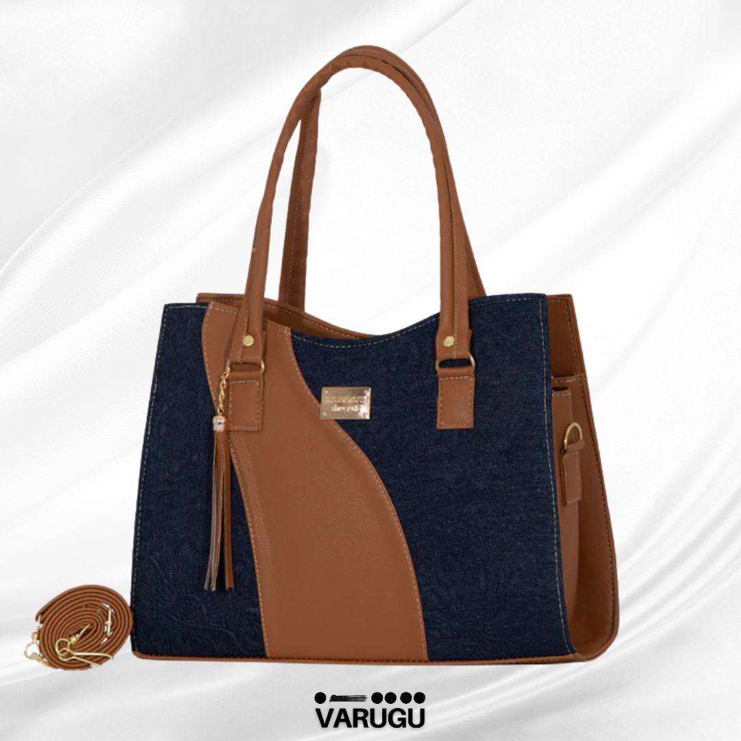 Bolsa de mezclilla con un toque café