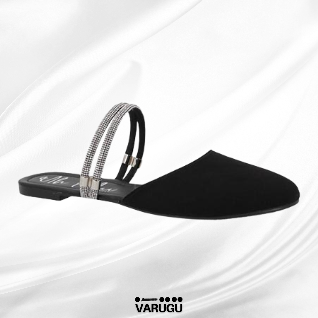 Flats con doble tira diamantada