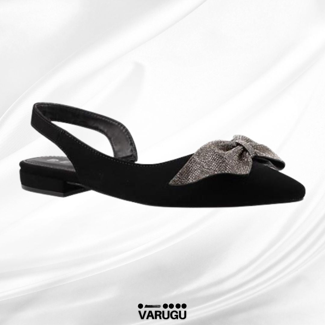 Flats negros con detalle glamuroso