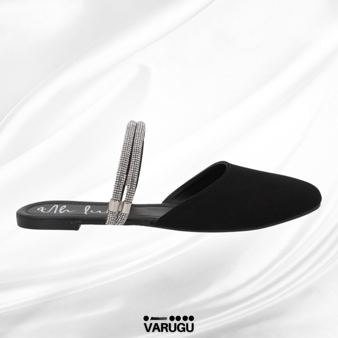 Flats con doble tira diamantada