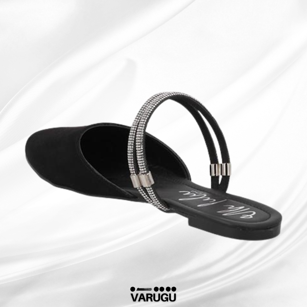 Flats con doble tira diamantada