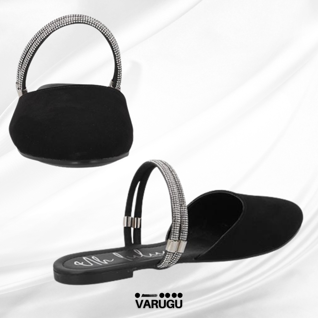 Flats con doble tira diamantada