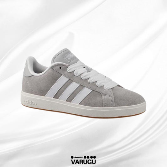 Tenis ADIDAS gris con blanco mujer