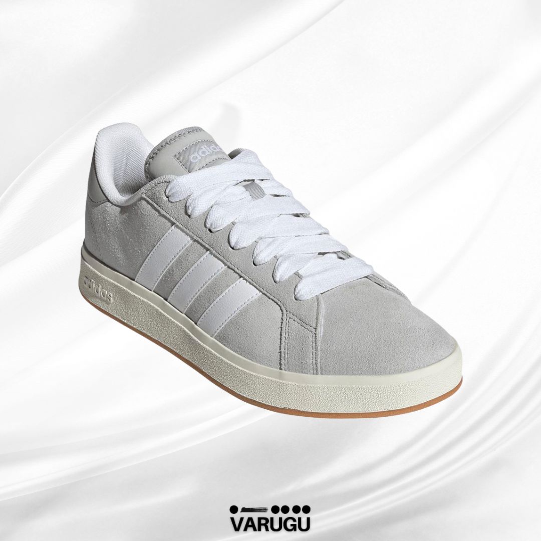 Tenis ADIDAS gris con blanco mujer