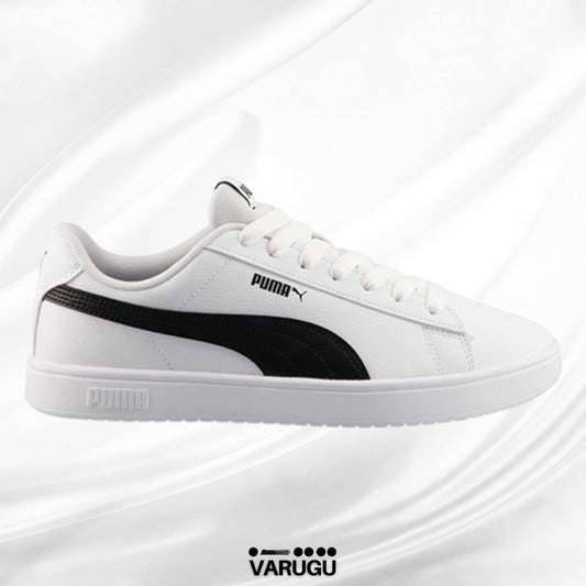 Tenis PUMA blancos franja negra mujer