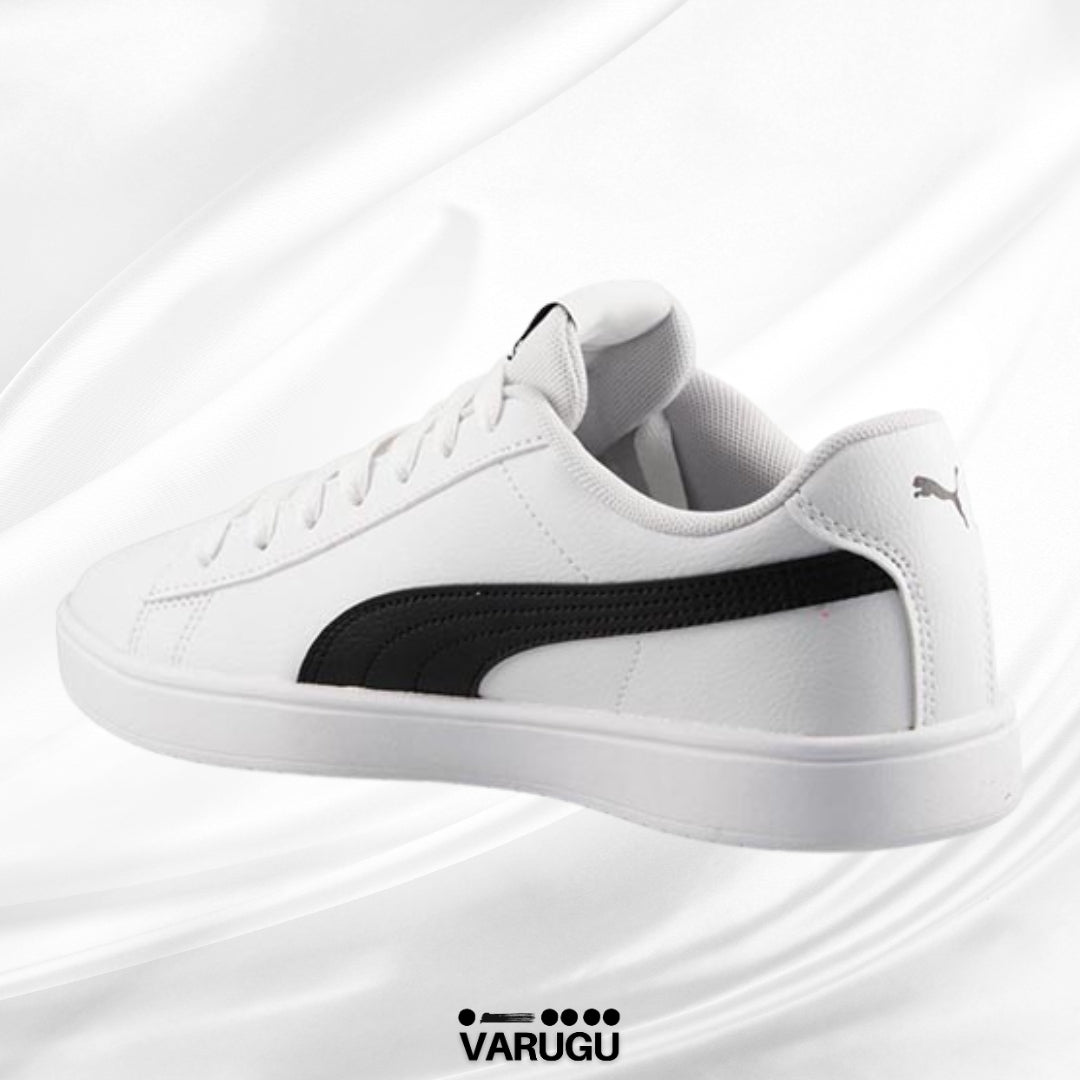 Tenis PUMA blancos franja negra mujer