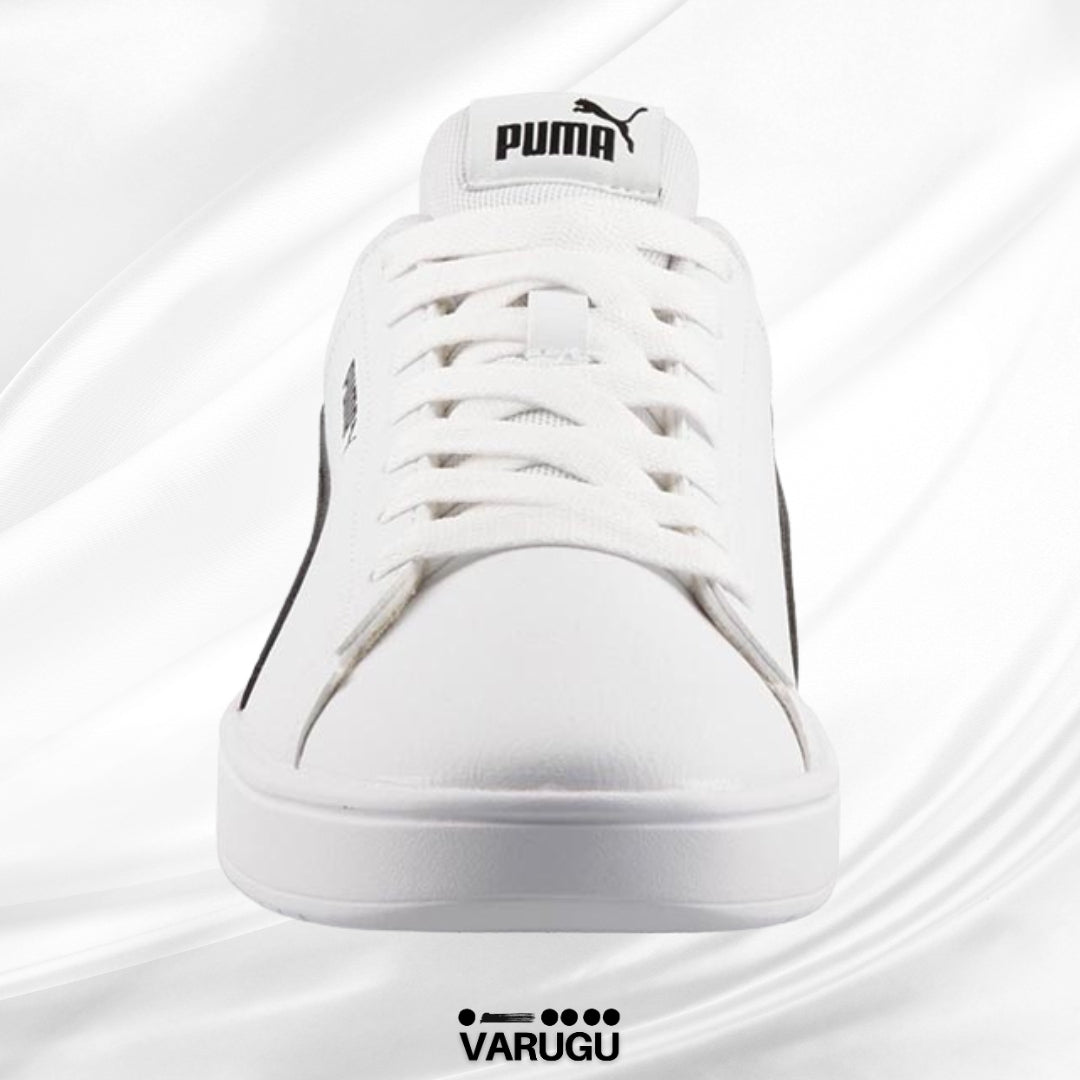 Tenis PUMA blancos franja negra mujer