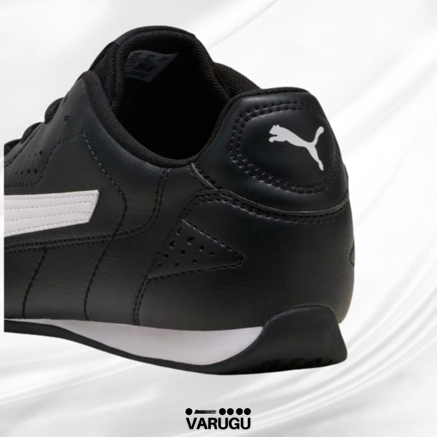 Tenis PUMA negros con blanco hombres