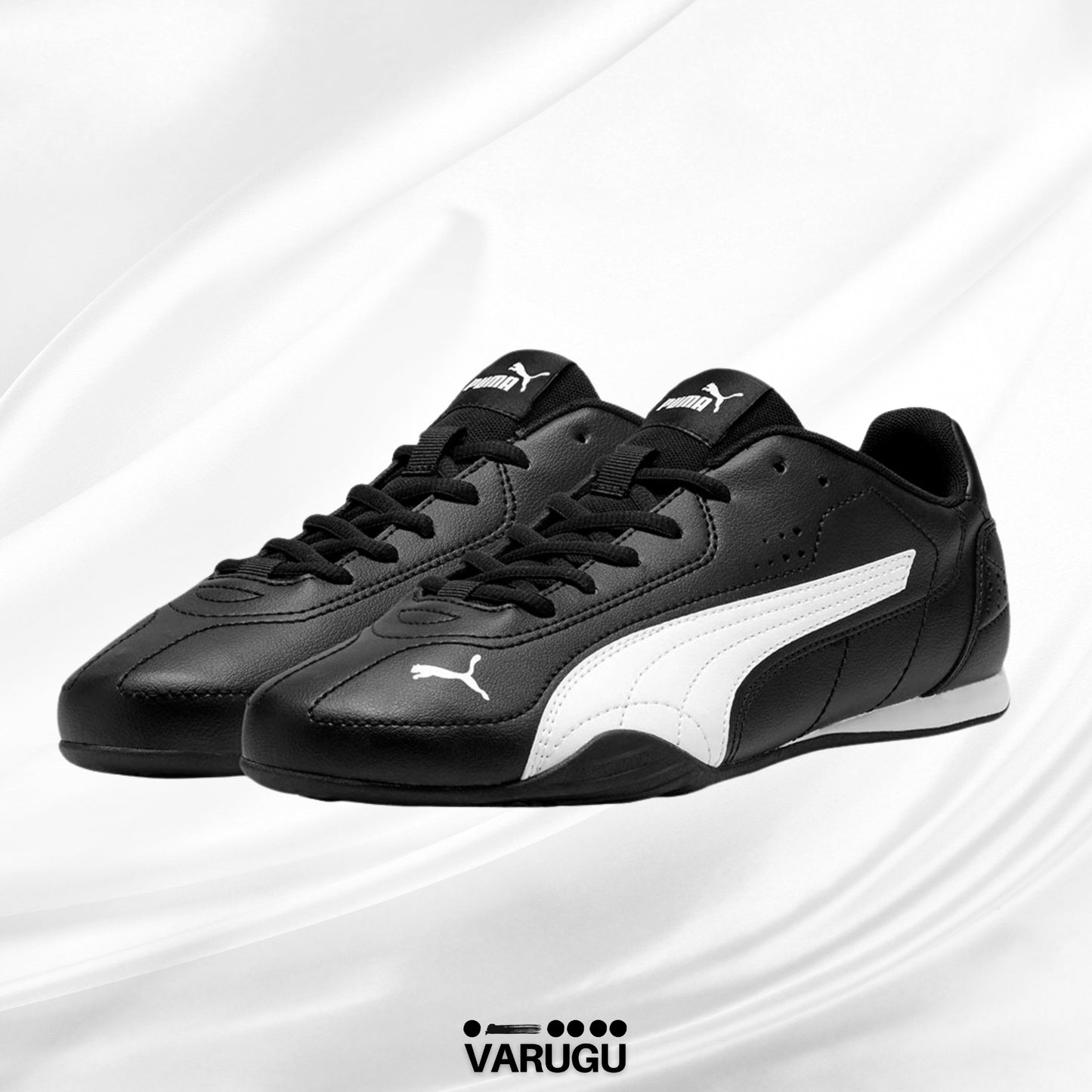 Tenis PUMA negros con blanco hombres
