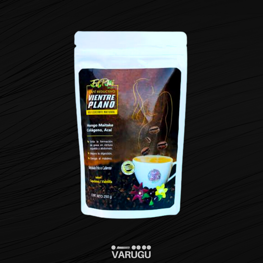 CAFÉ Vientre Plano 250g - Sabor vainilla capuccino para eliminar grasa acumulada