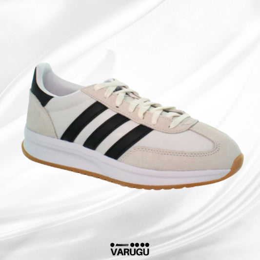 Tenis Adidas blancos con gris y franjas hombre