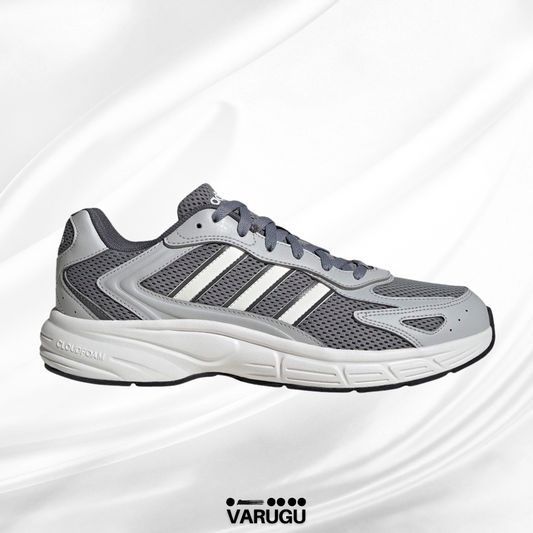 Tenis Adidas gris con franjas hombres
