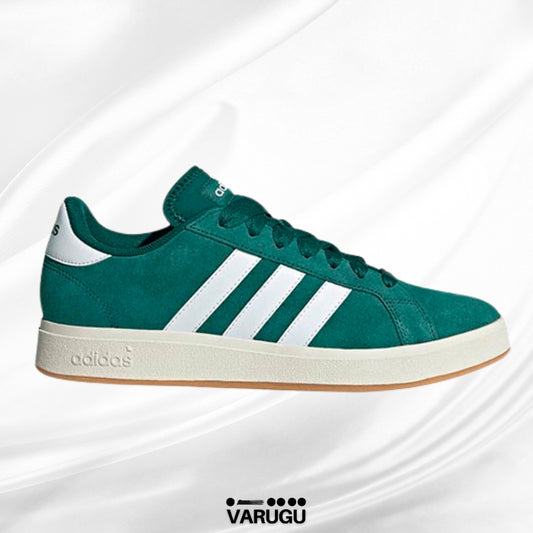 Tenis Adidas verdes con franja blanca hombres