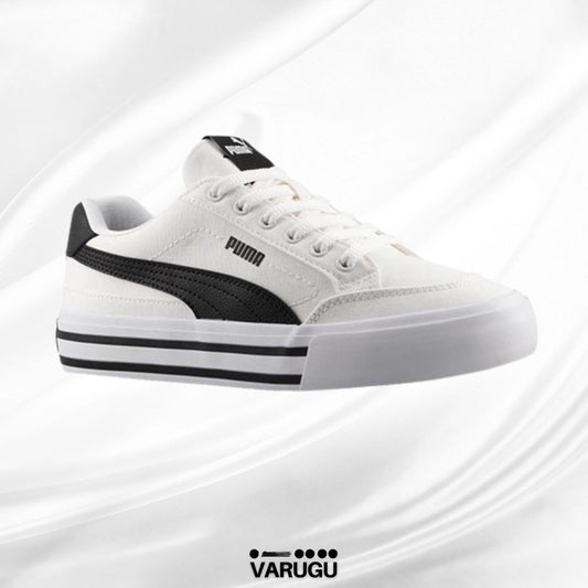 Tenis puma blanco con franja negra hombre