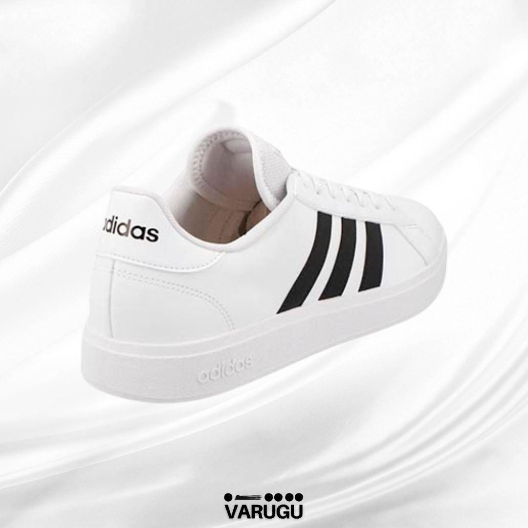 Tenis adidas blancos con franja negra hombre