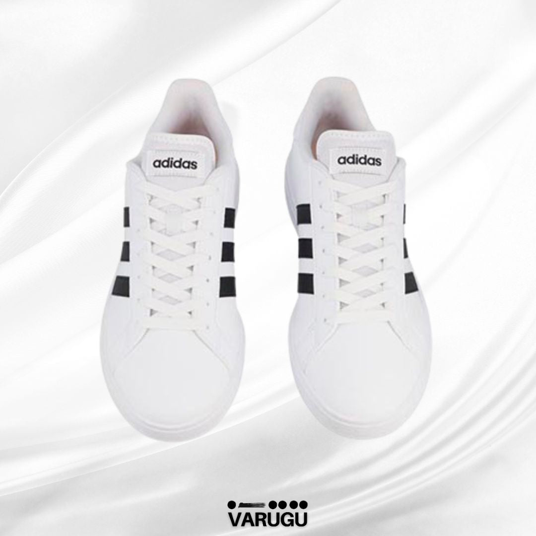 Tenis adidas blancos con franja negra hombre