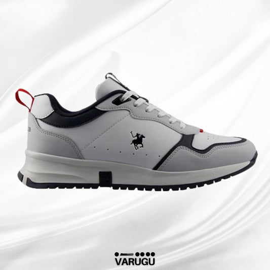 Tenis Polo Club blanco con gris hombres