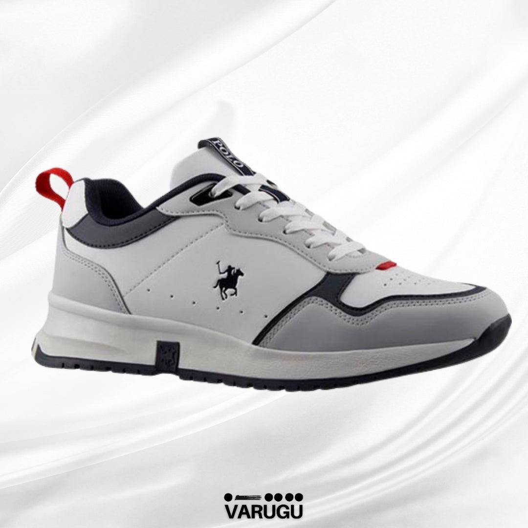 Tenis Polo Club blanco con gris hombres