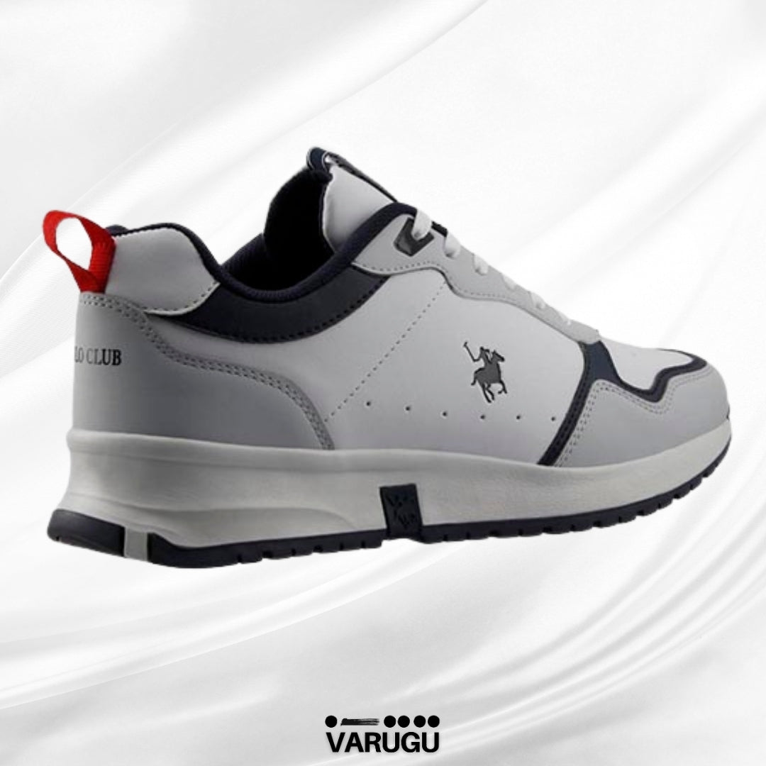 Tenis Polo Club blanco con gris hombres