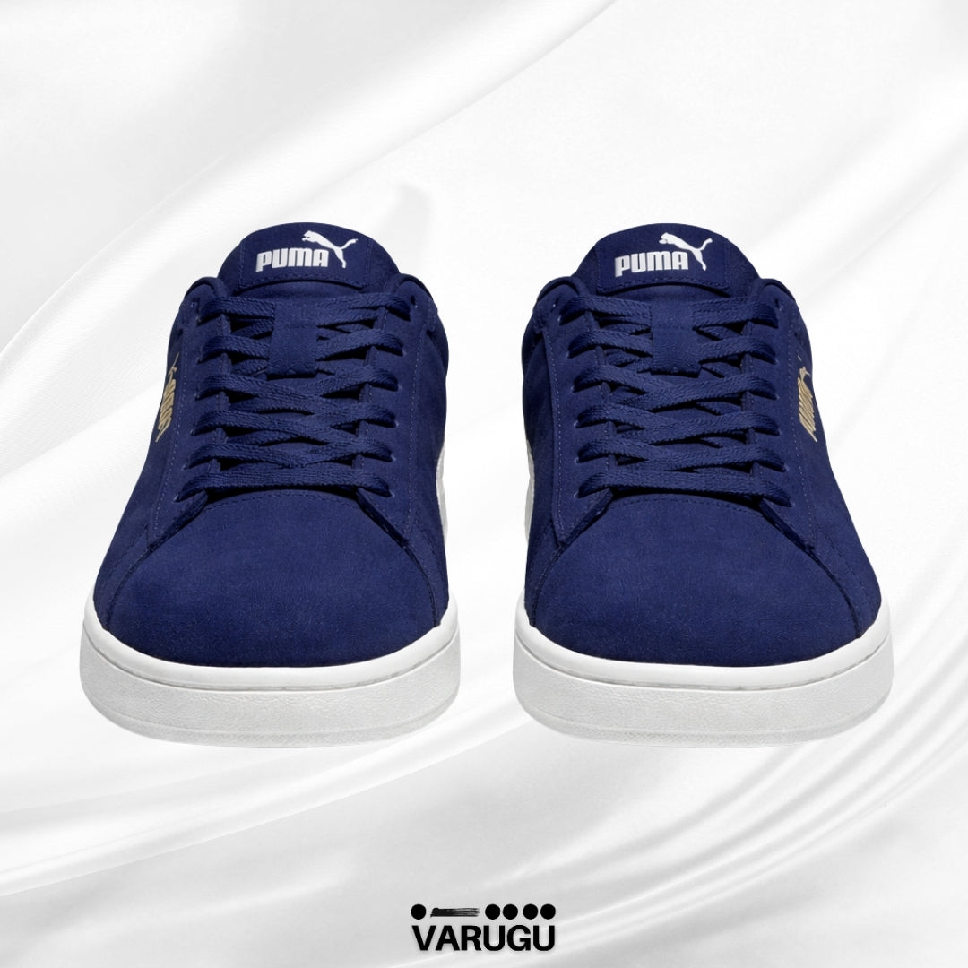 Tenis PUMA azules letra blanca y dorada hombres