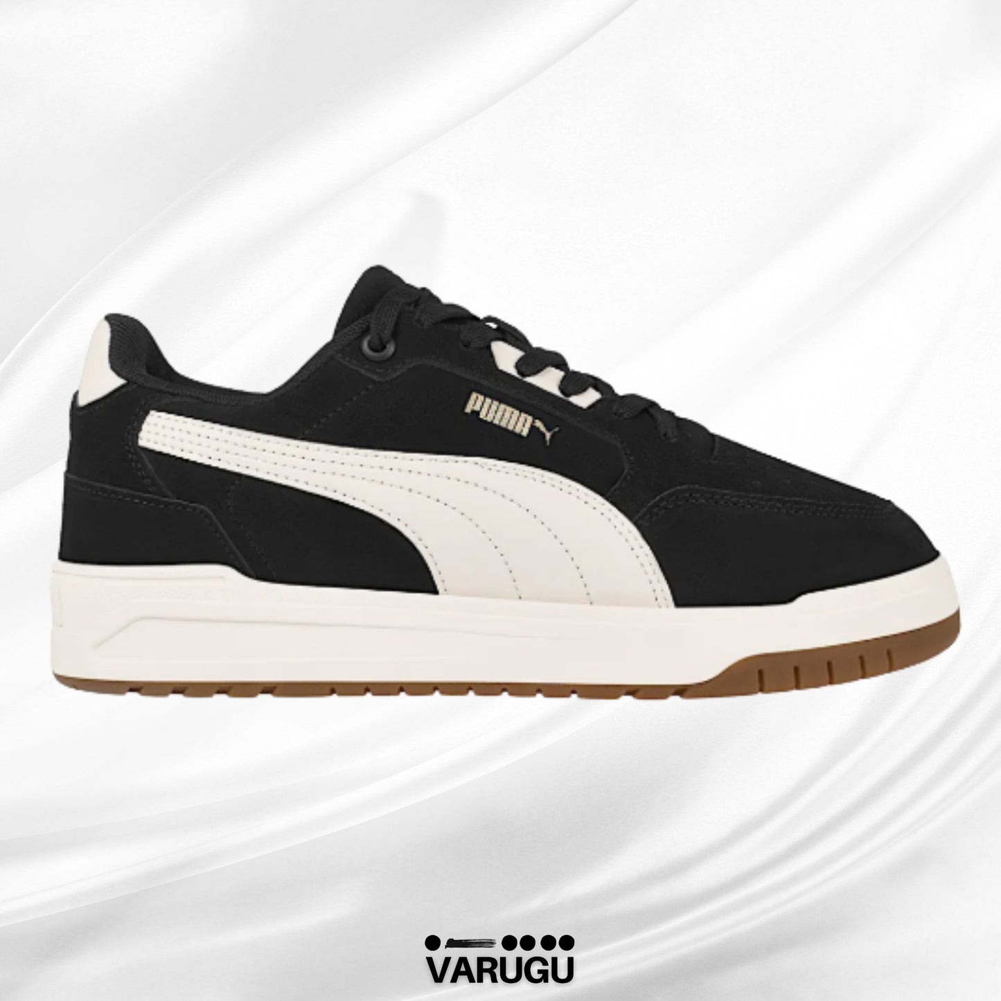 Tenis PUMA negros suela café hombres