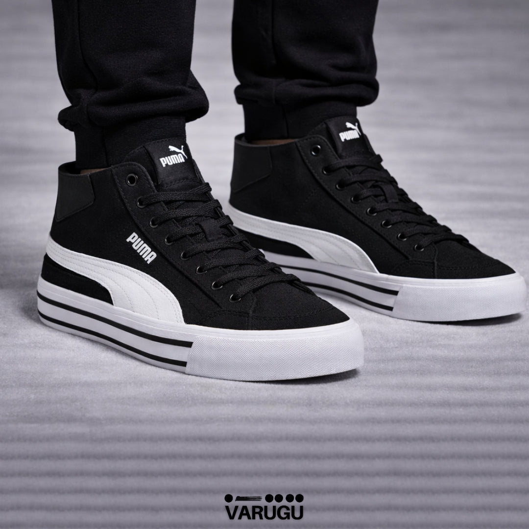Tenis PUMA tipo botín negros hombres
