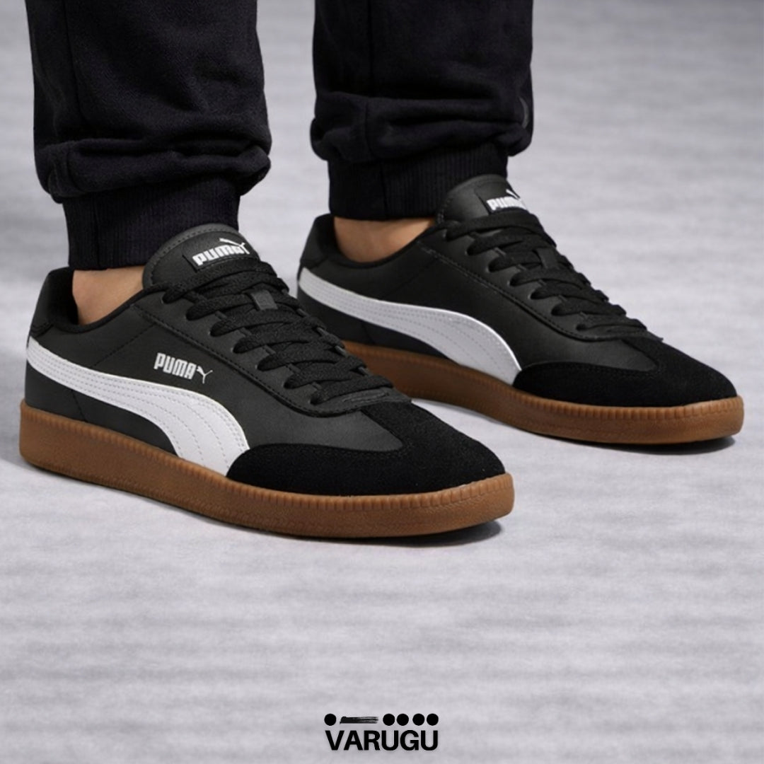 Tenis PUMA negros suela café hombres