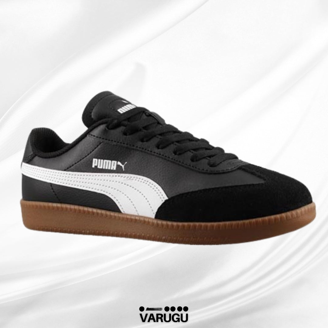 Tenis PUMA negros suela café hombres