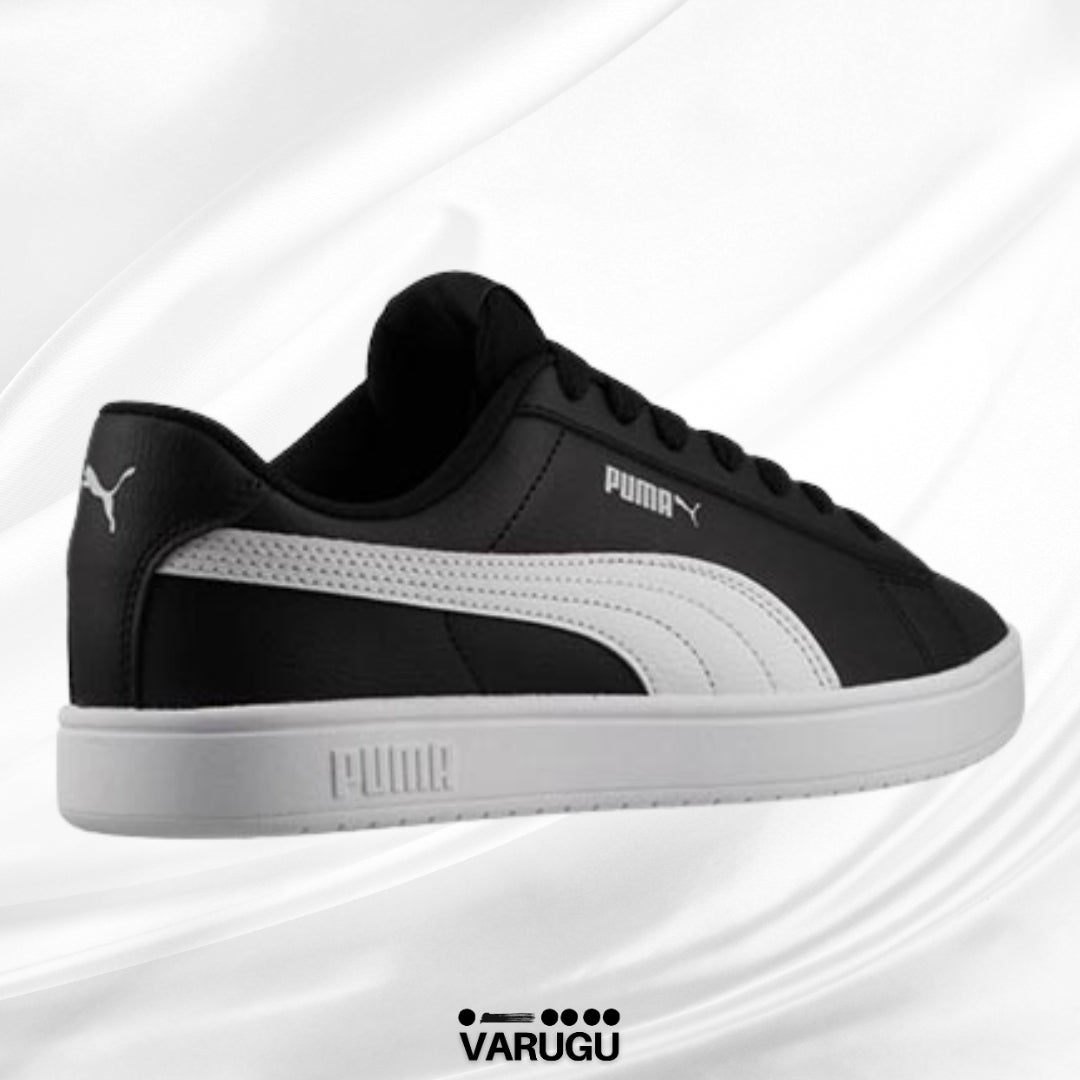 Tenis PUMA color negro con franja mujer