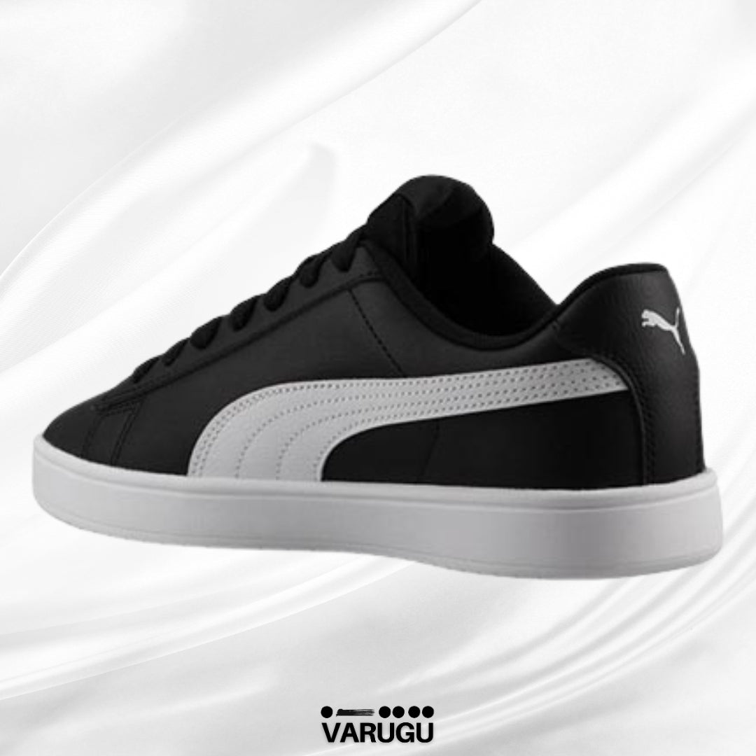 Tenis PUMA color negro con franja mujer