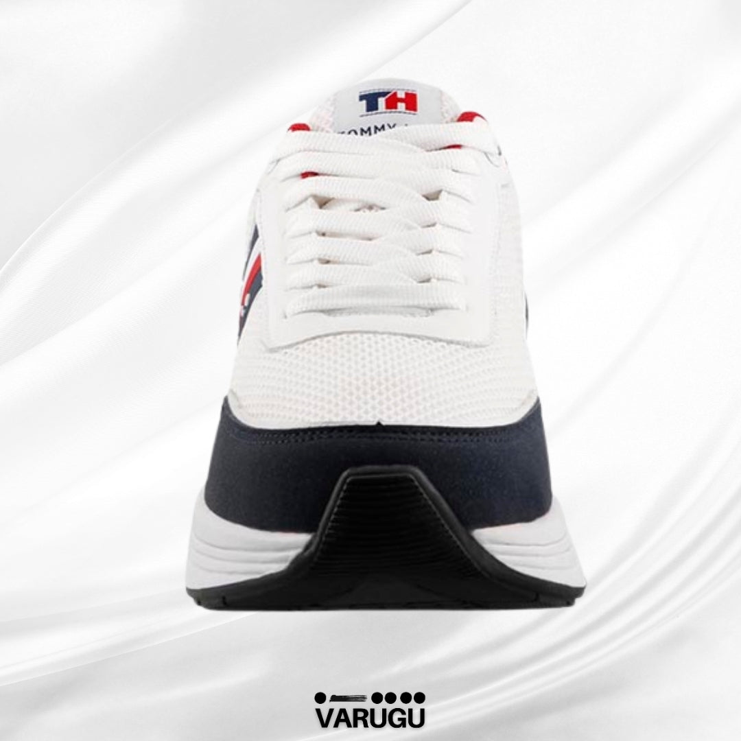 Tenis Tommy Hill blancos con rojo y azul hombres
