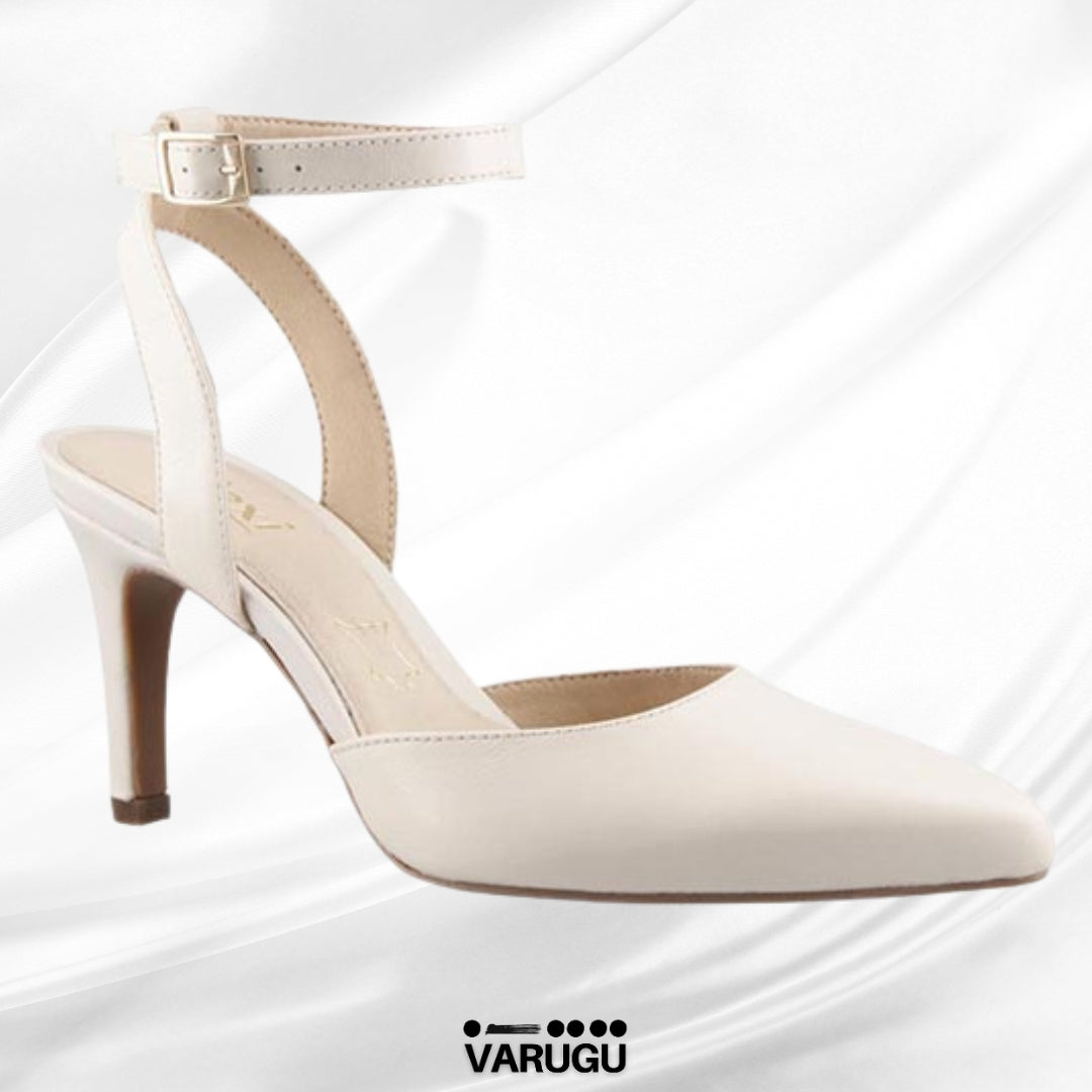 Zapatillas Flexi de piel beige