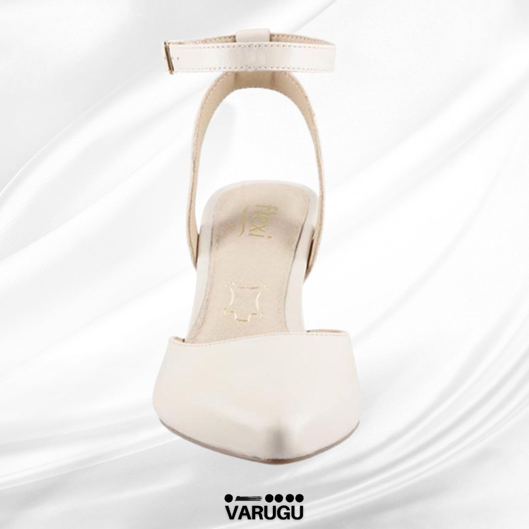 Zapatillas Flexi de piel beige