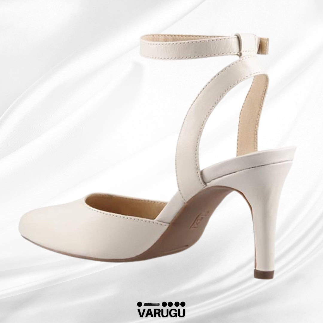 Zapatillas Flexi de piel beige