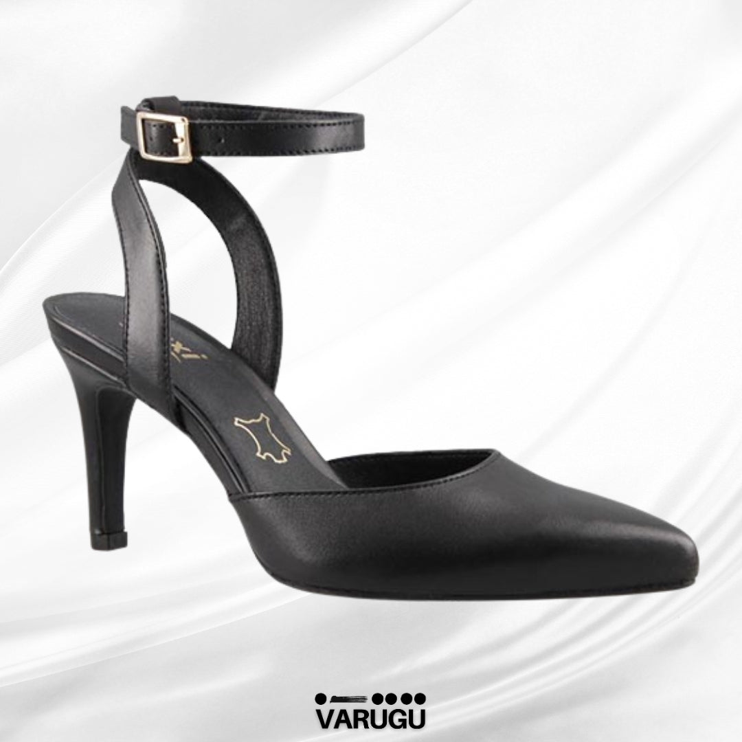 Zapatillas Flexi negras de piel