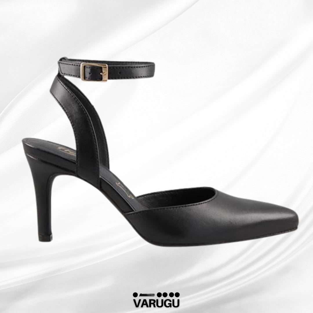 Zapatillas Flexi negras de piel