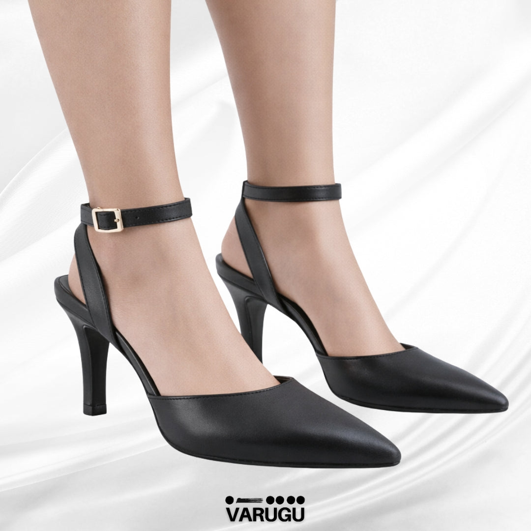 Zapatillas Flexi negras de piel